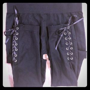 INC International Concepts Black Corset Leggings